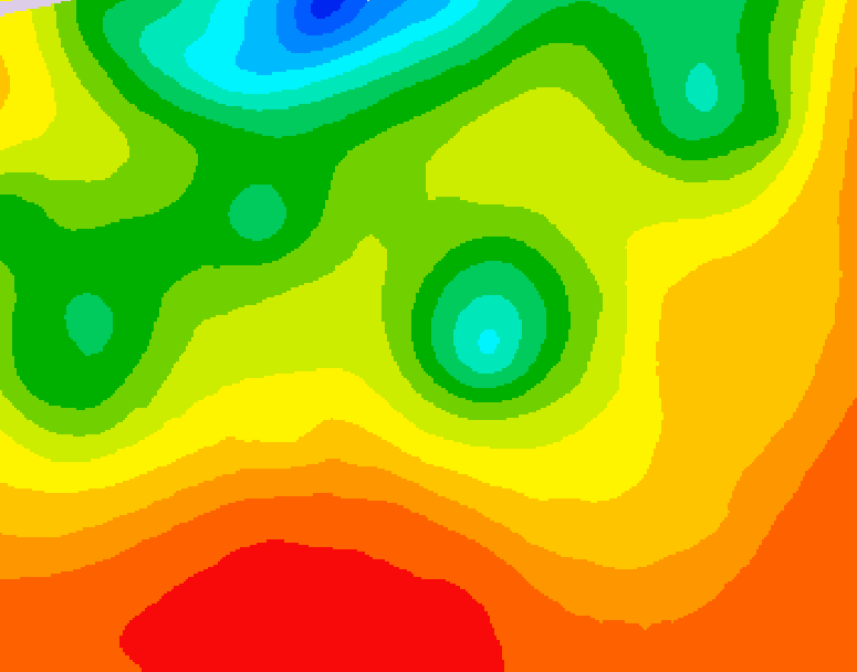 GDPS 500 millibar geopotential height 012 hour forecast chart for Canada based on 2026/07/26 0000Z data