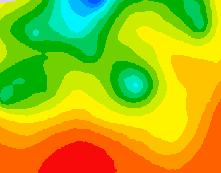 GDPS 500 millibar geopotential height 036 hour forecast chart for Canada based on 2026/07/26 0000Z data