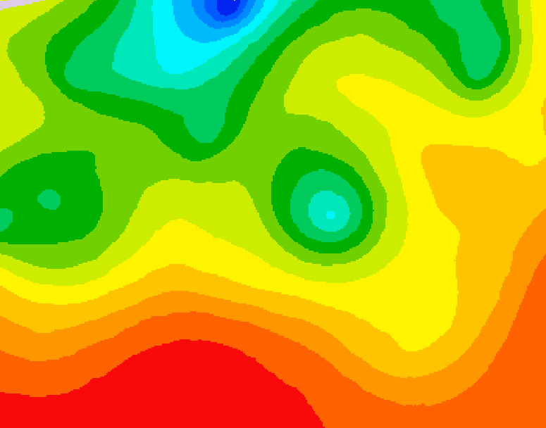 GDPS 500 millibar geopotential height 018 hour forecast chart for Canada based on 2026/07/26 1200Z data