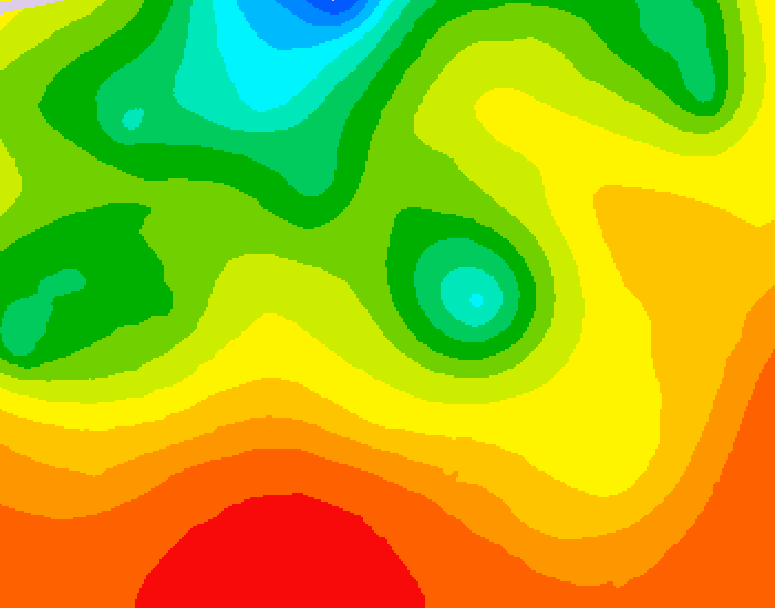 GDPS 500 millibar geopotential height 024 hour forecast chart for Canada based on 2026/07/26 1200Z data