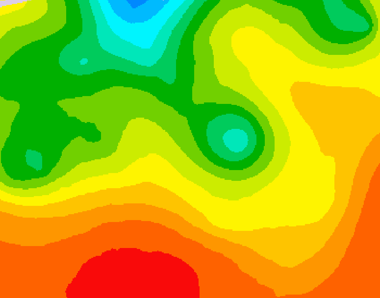GDPS 500 millibar geopotential height 036 hour forecast chart for Canada based on 2026/07/26 1200Z data
