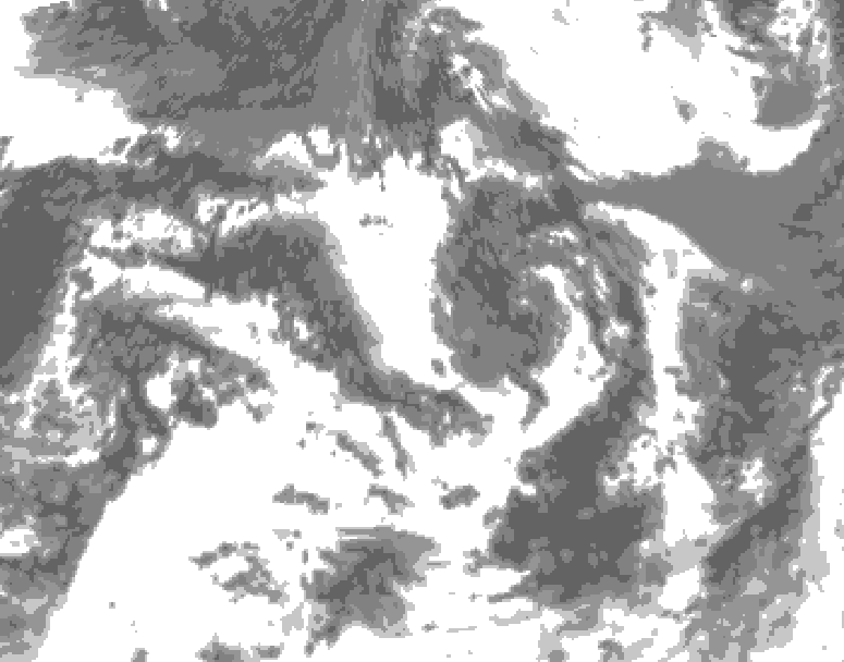 GDPS total cloud 060 hour forecast chart for Canada based on 2026/07/26 0000Z data