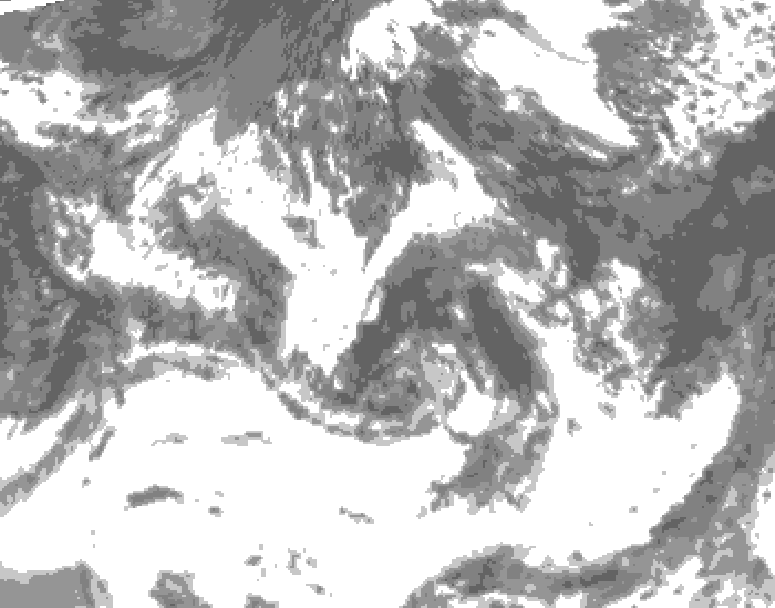 GDPS total cloud 234 hour forecast chart for Canada based on 2026/07/26 0000Z data