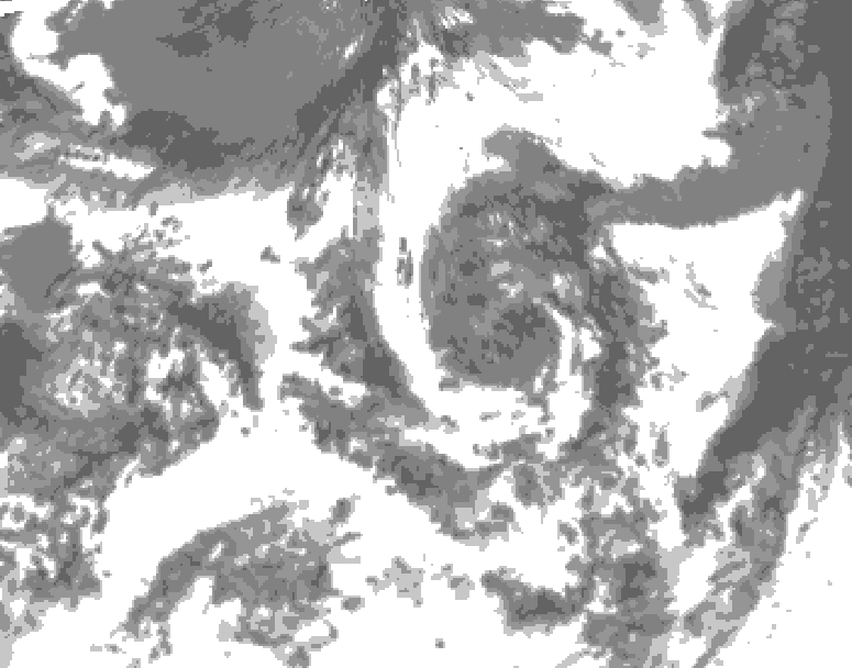 GDPS total cloud 018 hour forecast chart for Canada based on 2026/07/26 1200Z data