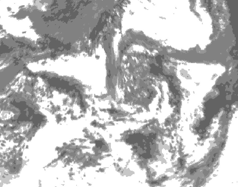 GDPS total cloud 030 hour forecast chart for Canada based on 2026/07/26 1200Z data