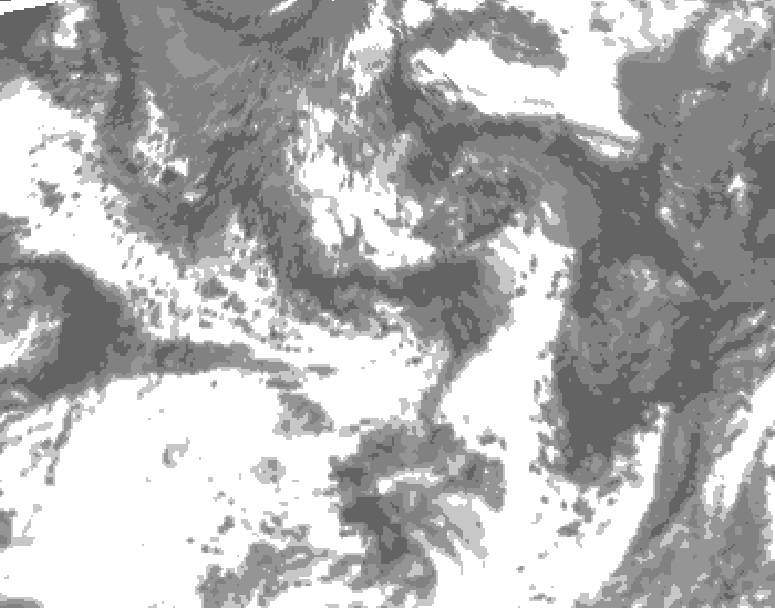 GDPS total cloud 108 hour forecast chart for Canada based on 2026/07/26 1200Z data
