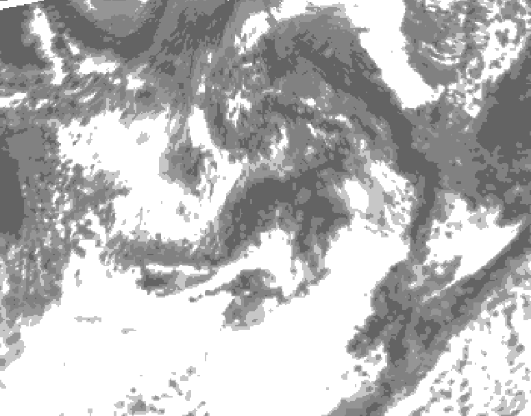 GDPS total cloud 198 hour forecast chart for Canada based on 2026/07/26 1200Z data