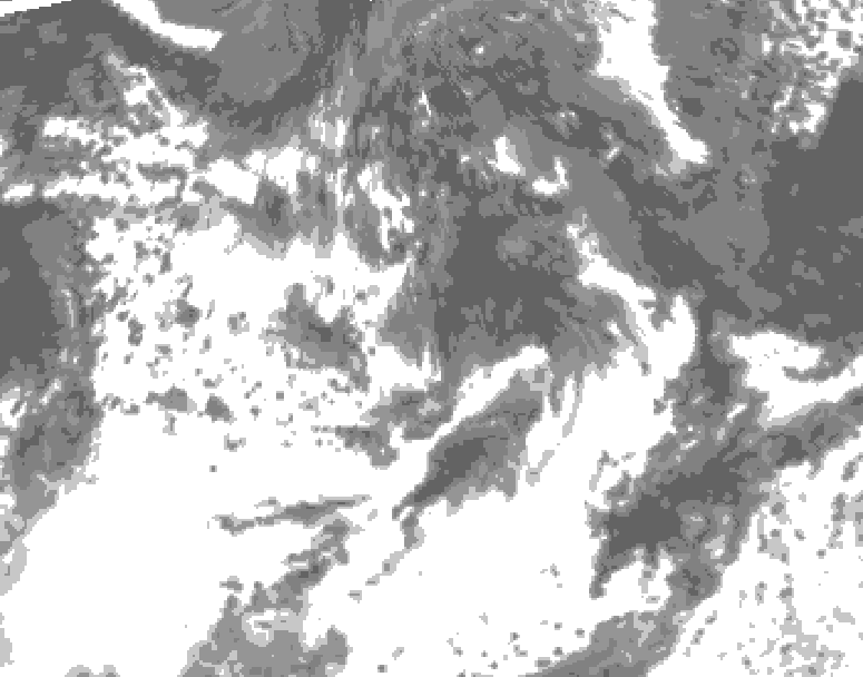 GDPS total cloud 210 hour forecast chart for Canada based on 2026/07/26 1200Z data