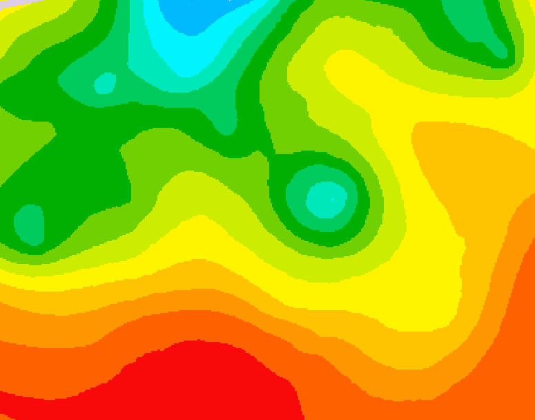 GDPS 500 millibar geopotential height 006 hour forecast chart for Canada based on 2026/07/27 1200Z data