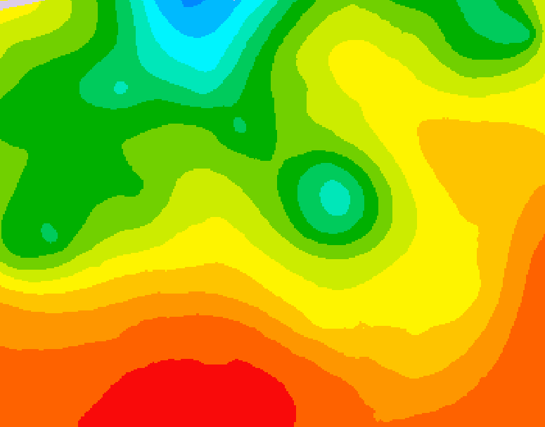 GDPS 500 millibar geopotential height 012 hour forecast chart for Canada based on 2026/07/27 1200Z data