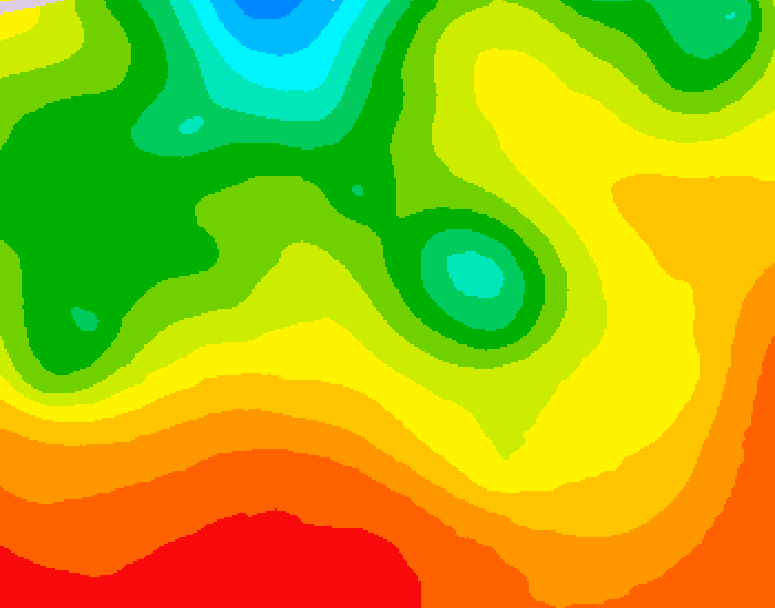 GDPS 500 millibar geopotential height 018 hour forecast chart for Canada based on 2026/07/27 1200Z data