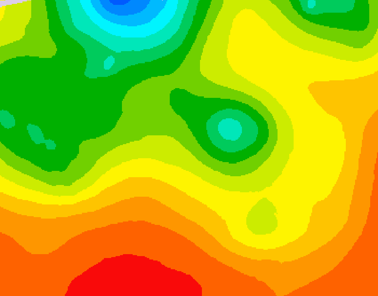 GDPS 500 millibar geopotential height 030 hour forecast chart for Canada based on 2026/07/27 1200Z data