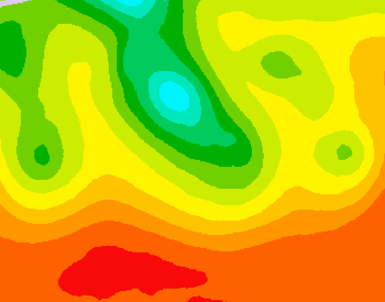 GDPS 500 millibar geopotential height 222 hour forecast chart for Canada based on 2026/07/27 1200Z data
