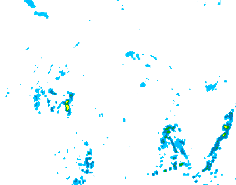 GDPS precipitation 036 hour forecast chart for Canada based on 2026/07/27 1200Z data