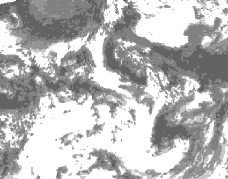 GDPS total cloud 054 hour forecast chart for Canada based on 2026/07/27 1200Z data