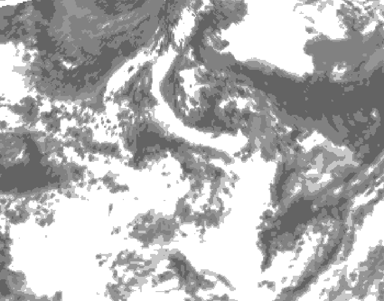 GDPS total cloud 066 hour forecast chart for Canada based on 2026/07/27 1200Z data