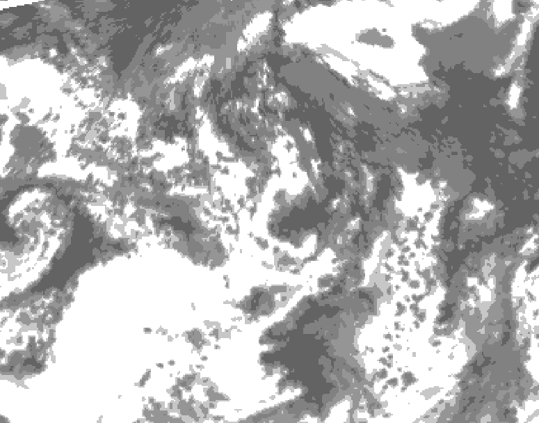 GDPS total cloud 108 hour forecast chart for Canada based on 2026/07/27 1200Z data
