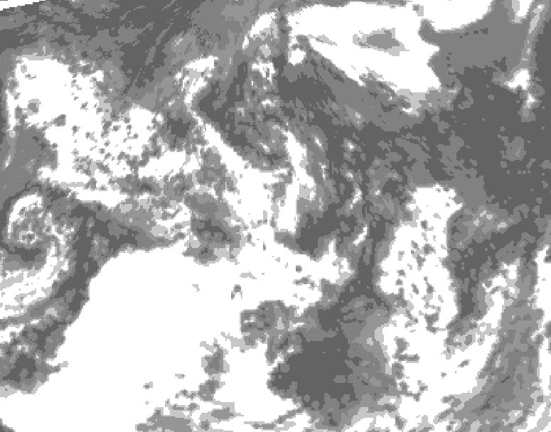 GDPS total cloud 114 hour forecast chart for Canada based on 2026/07/27 1200Z data