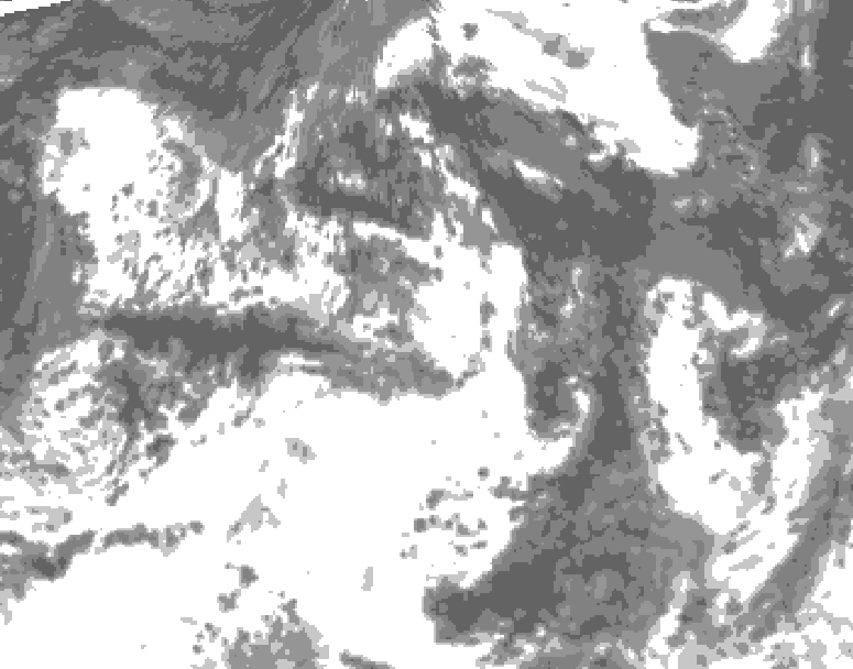 GDPS total cloud 132 hour forecast chart for Canada based on 2026/07/27 1200Z data