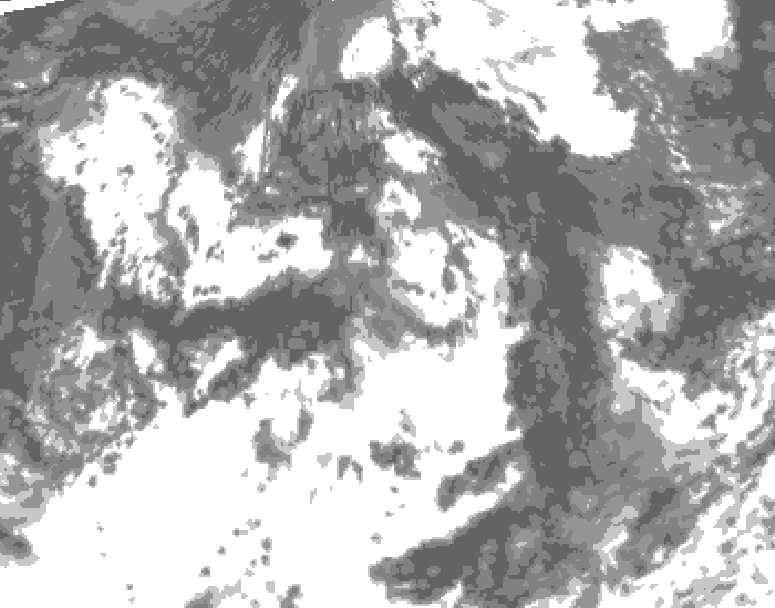 GDPS total cloud 144 hour forecast chart for Canada based on 2026/07/27 1200Z data