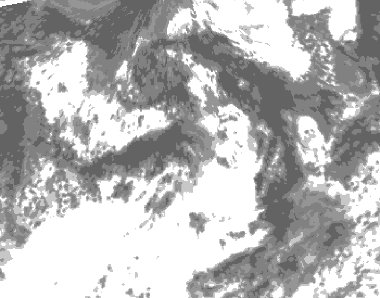 GDPS total cloud 150 hour forecast chart for Canada based on 2026/07/27 1200Z data