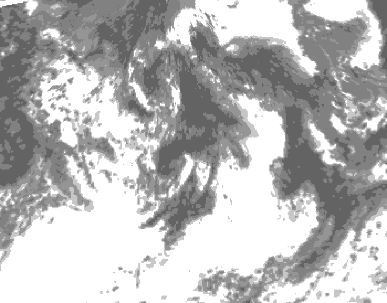 GDPS total cloud 174 hour forecast chart for Canada based on 2026/07/27 1200Z data