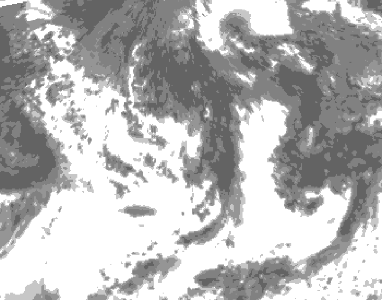 GDPS total cloud 192 hour forecast chart for Canada based on 2026/07/27 1200Z data