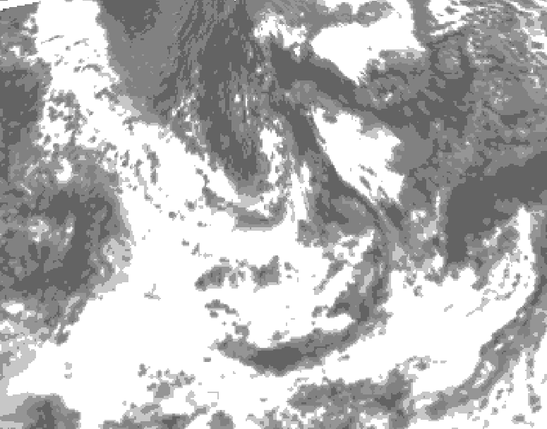 GDPS total cloud 216 hour forecast chart for Canada based on 2026/07/27 1200Z data