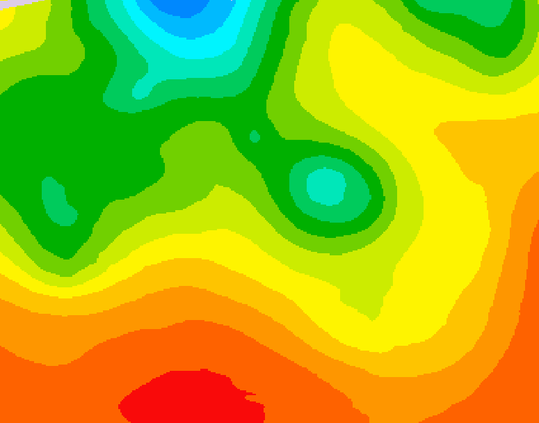 GDPS 500 millibar geopotential height 012 hour forecast chart for Canada based on 2026/07/28 0000Z data
