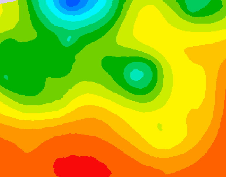 GDPS 500 millibar geopotential height 024 hour forecast chart for Canada based on 2026/07/28 0000Z data