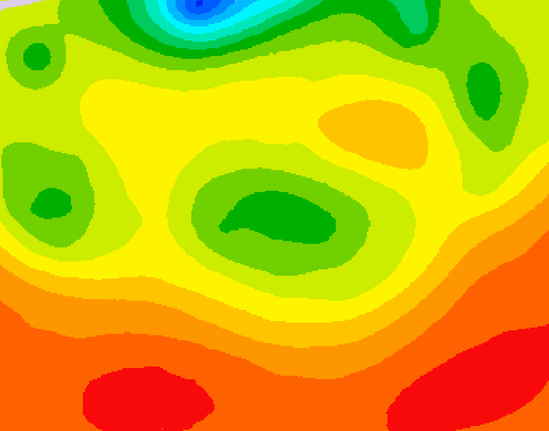 GDPS 500 millibar geopotential height 222 hour forecast chart for Canada based on 2026/07/28 1200Z data