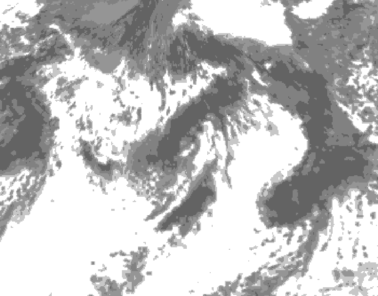 GDPS total cloud 168 hour forecast chart for Canada based on 2026/07/28 0000Z data