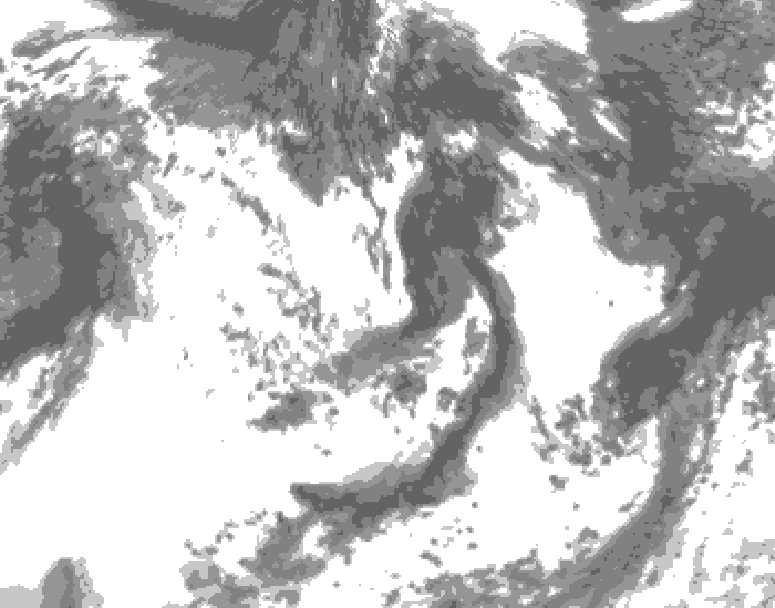 GDPS total cloud 192 hour forecast chart for Canada based on 2026/07/28 0000Z data