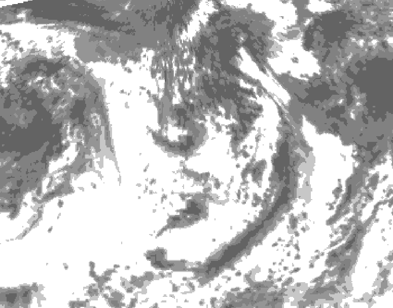 GDPS total cloud 216 hour forecast chart for Canada based on 2026/07/28 0000Z data