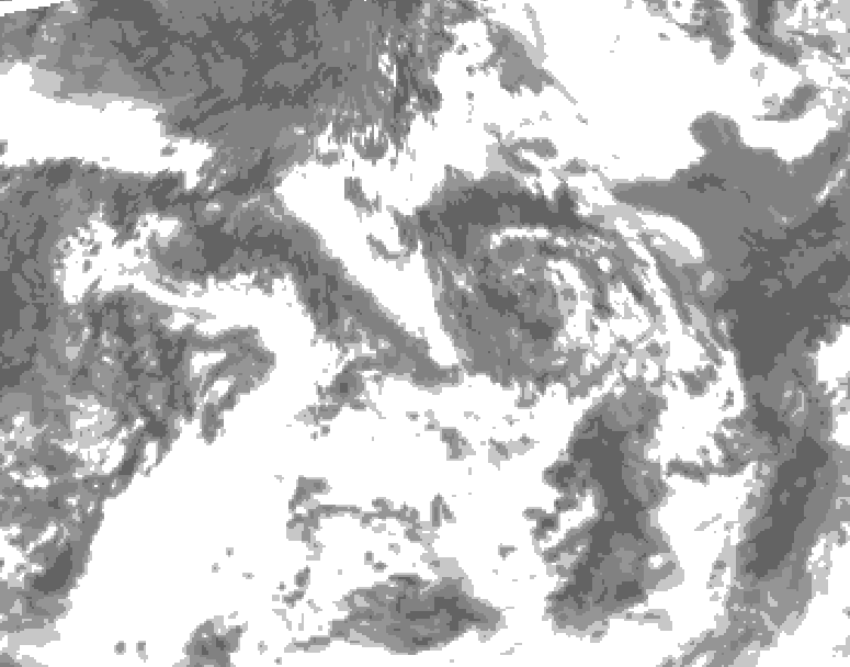 GDPS total cloud 006 hour forecast chart for Canada based on 2026/07/28 1200Z data