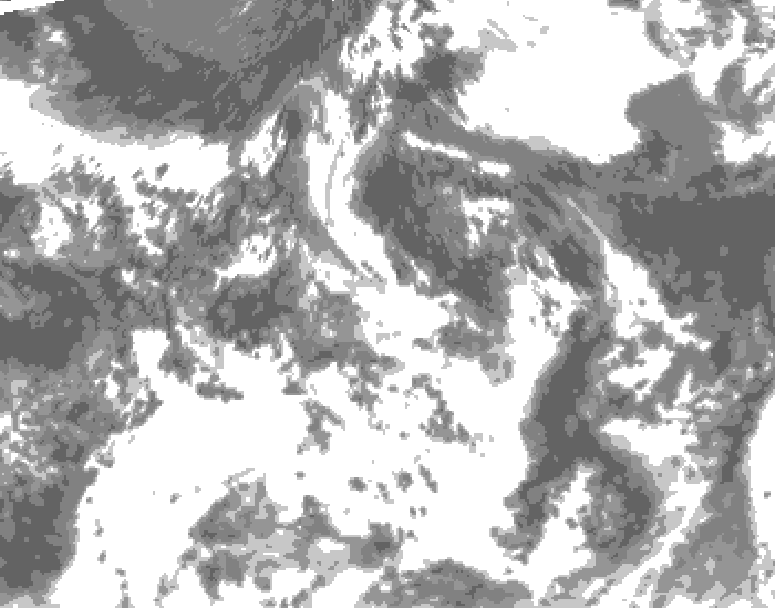 GDPS total cloud 024 hour forecast chart for Canada based on 2026/07/28 1200Z data