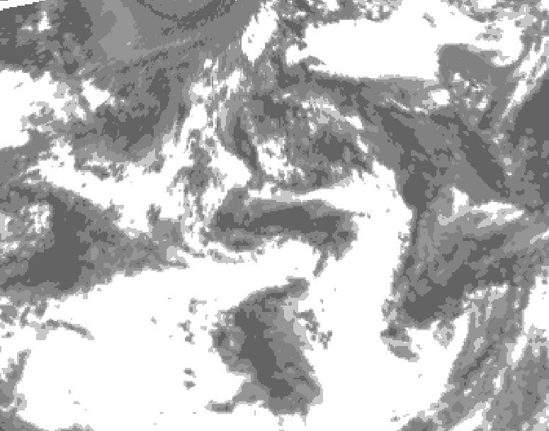 GDPS total cloud 054 hour forecast chart for Canada based on 2026/07/28 1200Z data