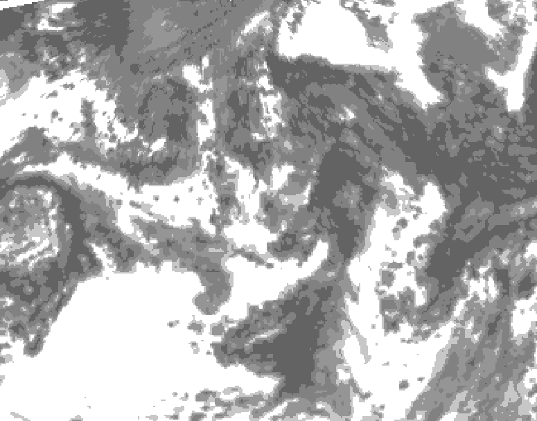 GDPS total cloud 072 hour forecast chart for Canada based on 2026/07/28 1200Z data