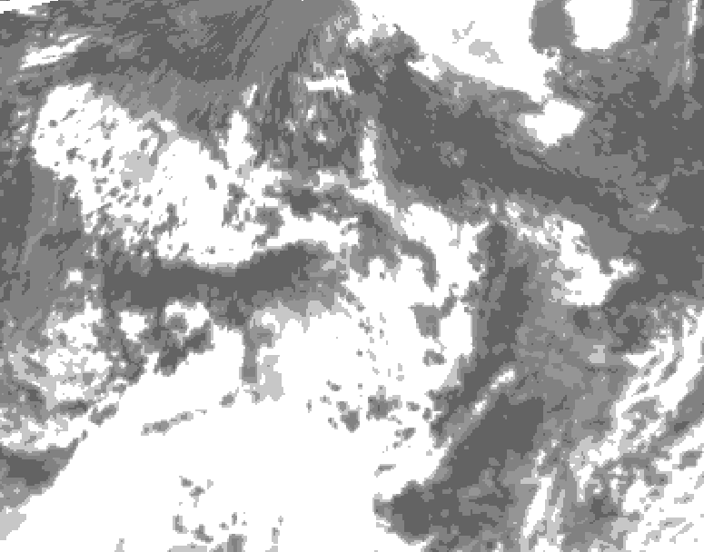 GDPS total cloud 114 hour forecast chart for Canada based on 2026/07/28 1200Z data