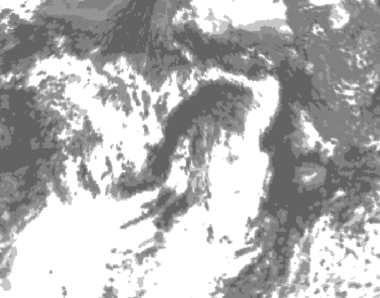 GDPS total cloud 144 hour forecast chart for Canada based on 2026/07/28 1200Z data