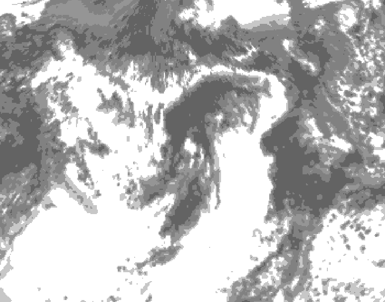 GDPS total cloud 150 hour forecast chart for Canada based on 2026/07/28 1200Z data