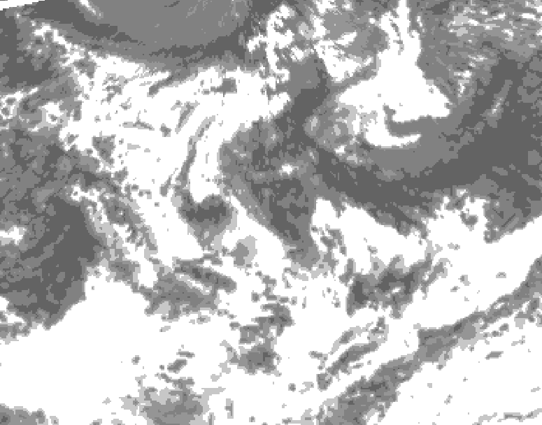 GDPS total cloud 210 hour forecast chart for Canada based on 2026/07/28 1200Z data