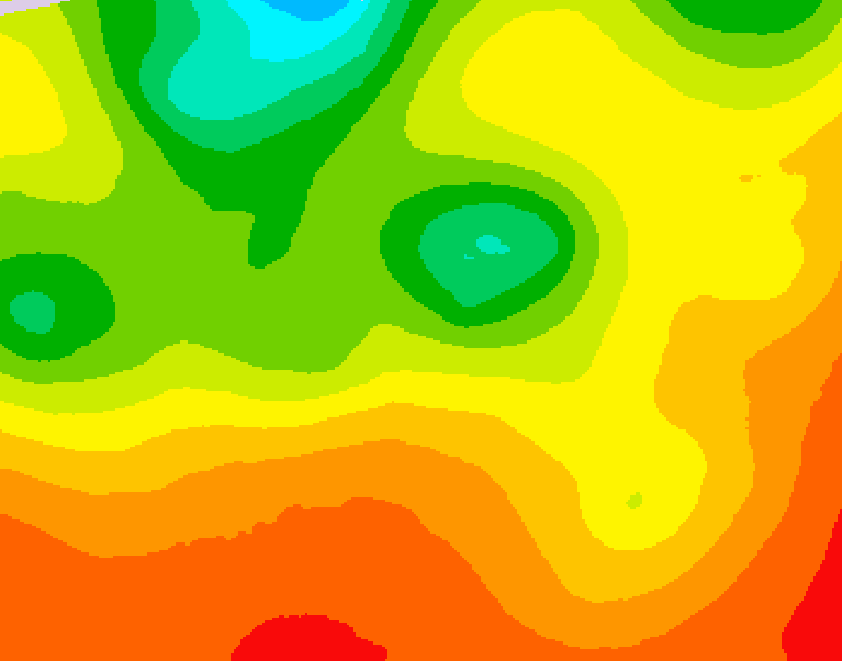 GDPS 500 millibar geopotential height 012 hour forecast chart for Canada based on 2026/07/29 1200Z data