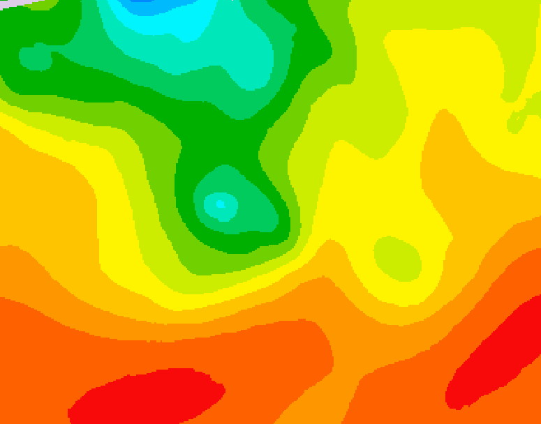 GDPS 500 millibar geopotential height 126 hour forecast chart for Canada based on 2026/07/29 1200Z data