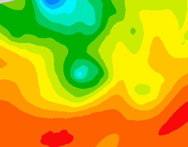 GDPS 500 millibar geopotential height 132 hour forecast chart for Canada based on 2026/07/29 1200Z data