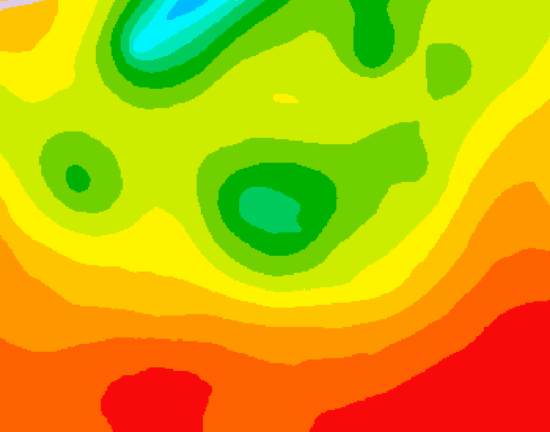 GDPS 500 millibar geopotential height 222 hour forecast chart for Canada based on 2026/07/29 1200Z data