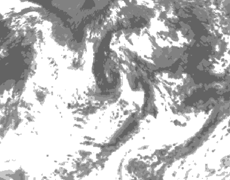 GDPS total cloud 168 hour forecast chart for Canada based on 2026/07/29 0000Z data