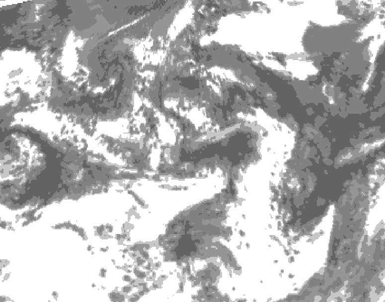 GDPS total cloud 036 hour forecast chart for Canada based on 2026/07/29 1200Z data