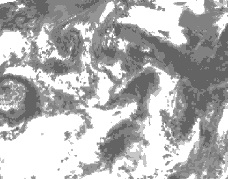 GDPS total cloud 042 hour forecast chart for Canada based on 2026/07/29 1200Z data