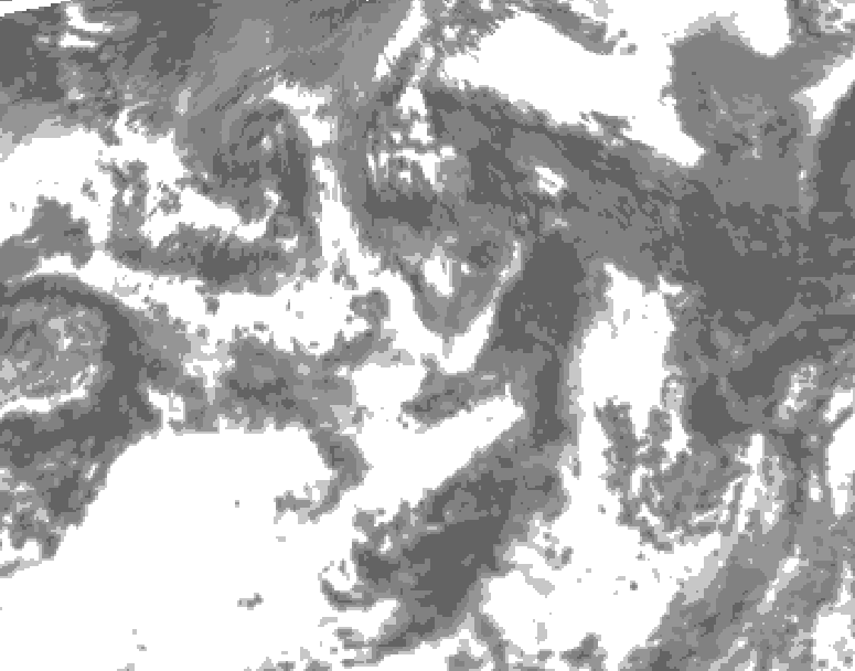 GDPS total cloud 048 hour forecast chart for Canada based on 2026/07/29 1200Z data